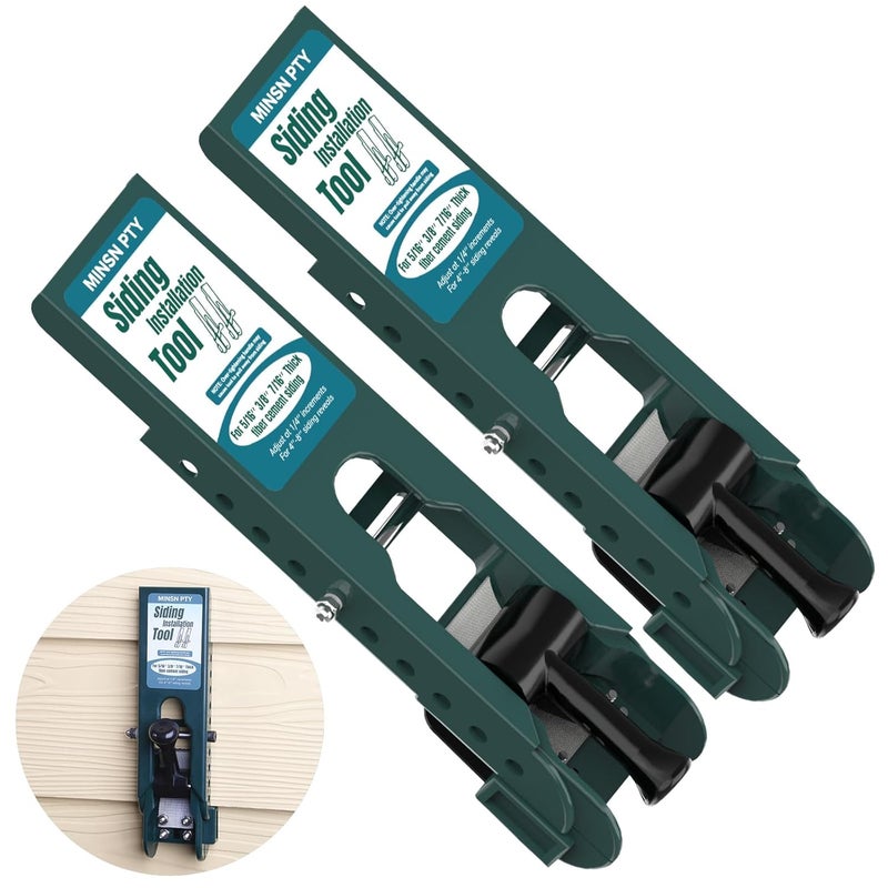 MINSN PTY Upgraded Siding Installation Tools for 5/16-Inch, 3/8-Inch, 7/16-Inch Fiber Cement Lap Siding - Gauge With Adjustable Reveals, Polycarbonate Body, 2 Packs - Image 1